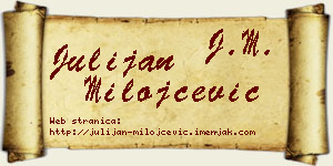 Julijan Milojčević vizit kartica